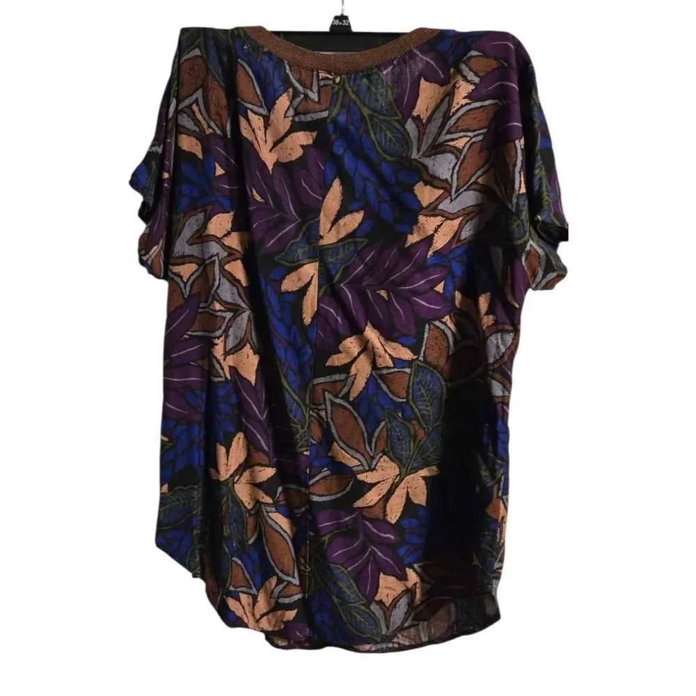Boho Matching Set Medium Floral Skirt & Top Earth Tone Vintage Cottagecore Chic